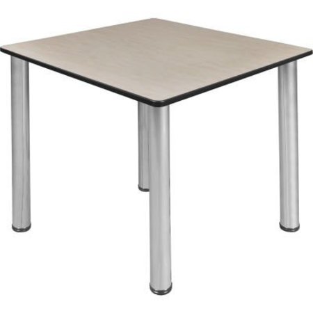 REGENCY SEATING Regency Kee 36" Square Multipurpose Breakroom Slim Table, Maple/ Chrome TB363618PLBPCM